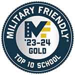 Military Friendly Top 10 School '23-24 Gold