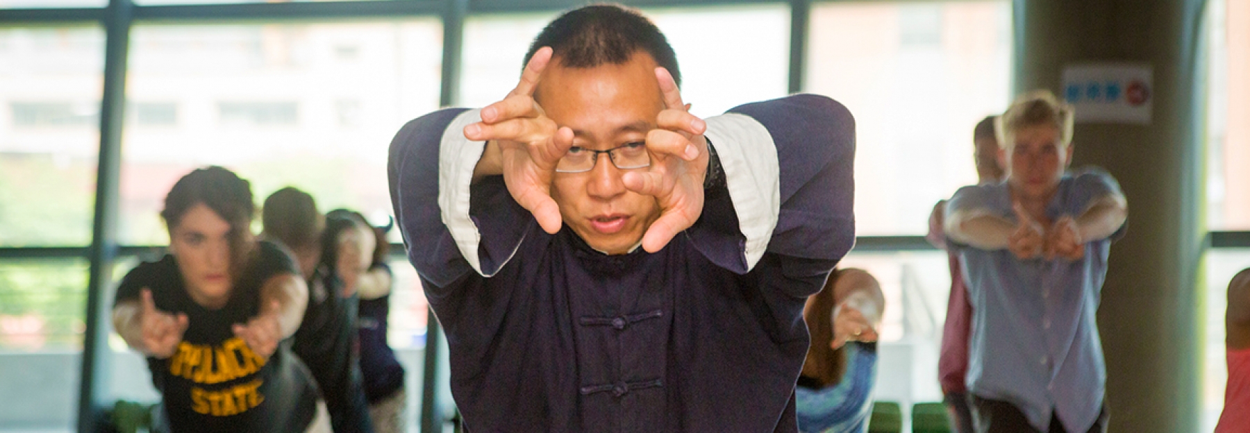 Students in tai chi class at Appalachian